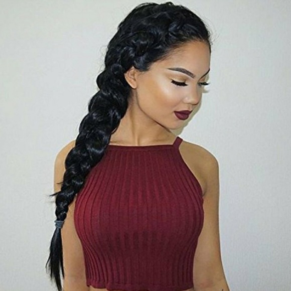 22” BOHO BLACK FRENCHBRAIDED LaceFront Wig *NEW*
